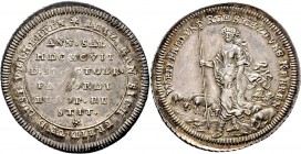 Altdeutsche Münzen und Medaillen
Württemberg. Eberhard Ludwig 1693-1733. 
Kleine Silbermedaille 1697 unsigniert (wohl von P.H. Müller), auf den Frie...