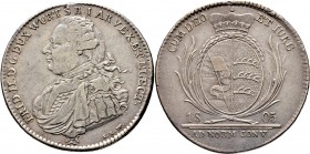 Altdeutsche Münzen und Medaillen
Württemberg. Friedrich II./I. 1797-1806-1816. 
1/2 Konventionstaler 1805. Stempel von J.L. Wagner. KR 17, Ebner 51,...