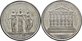 Altdeutsche Münzen und Medaillen
Württemberg. Friedrich II./I. 1797-1806-1816. 
Zinn-Steckmedaille 1813 von J.T. Stettner, auf die Schlachten des Ja...