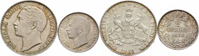 Altdeutsche Münzen und Medaillen
Württemberg. Wilhelm I. 1816-1864. 
Lot (2 Stücke): Vereinstaler 1862 (KR 107.5, AKS 77, J. 83, Thun 439, Kahnt 588...