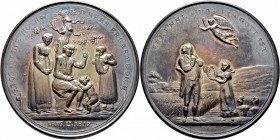 Altdeutsche Münzen und Medaillen
Württemberg. Wilhelm I. 1816-1864. 
Silberne Steckmedaille 1817 von J.T. Stettner, auf die überstandene Hungersnot ...