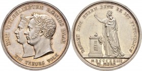 Altdeutsche Münzen und Medaillen
Württemberg. Wilhelm I. 1816-1864. 
Silbermedaille 1823 von Voigt, auf die Geburt des Kronprinzen Karl. Köpfe des K...