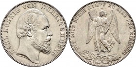 Altdeutsche Münzen und Medaillen
Württemberg. Karl 1864-1891. 
Siegestaler 1871. KR 114, AKS 132, J. 86, Thun 443, Kahnt 594.
vorzüglich