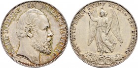 Altdeutsche Münzen und Medaillen
Württemberg. Karl 1864-1891. 
Siegestaler 1871. KR 114, AKS 132, J. 86, Thun 443, Kahnt 594.
feine Patina, vorzügl...