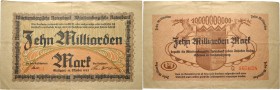 Altdeutsche Münzen und Medaillen
Württemberg. Freistaat 1919-1933. 
Lot (12 Stücke): Banknoten der Württembergischen Notenbank zu 100 Mark (mit Über...
