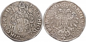Altdeutsche Münzen und Medaillen
Würzburg-Bistum. Melchior Zobel von Giebelstadt 1544-1558. 
Taler 1553. Mit Titulatur Kaiser Karl V. Helm. 43 var. ...