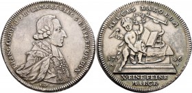 Altdeutsche Münzen und Medaillen
Würzburg-Bistum. Franz Ludwig von Erthal 1779-1795. 
Prämien-Konventionstaler 1786. Stempel von Riesing. Brustbild ...