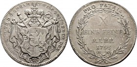 Altdeutsche Münzen und Medaillen
Würzburg-Bistum. Franz Ludwig von Erthal 1779-1795. 
Konventionstaler 1795. Stempel von Riesing. Kontributionsprägu...