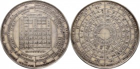 Altdeutsche Münzen und Medaillen
Würzburg-Bistum. Franz Ludwig von Erthal 1779-1795. 
Silbermedaille, sogen. Kalendermedaille 1780 unsigniert. Quadr...