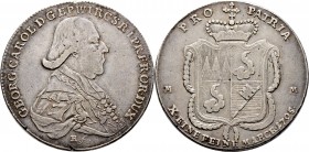 Altdeutsche Münzen und Medaillen
Würzburg-Bistum. Georg Karl von Fechenbach 1795-1802. 
Konventionstaler 1795. Stempel von Riesing. Wie vorher, jedo...