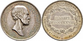 Altdeutsche Münzen und Medaillen
Würzburg-Stadt. . 
Silbermedaille 1828 von Neuss, auf das 50-jährige Doktorjubiläum des Chemieprofessors Georg Pick...