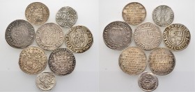 Lots altdeutscher Münzen und Medaillen
8 Stücke: WÜRZBURG. Schilling o.J. (Rudolf von Scherenberg), 2x Schilling o.J. (Gotfried von Limpurg), Schilli...