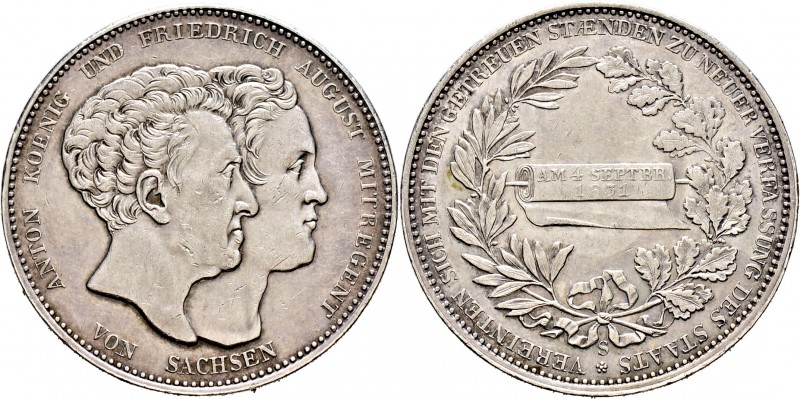 Lots altdeutscher Münzen und Medaillen
2 Stücke: FRANKFURT, Vereinstaler 1863 "...