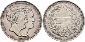 Lots altdeutscher Münzen und Medaillen
2 Stücke: FRANKFURT, Vereinstaler 1863 "Fürstentag" und SACHSEN, Verfassungstaler 1831 (Kahnt 172 und 440).
s...