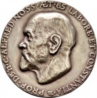 Thematische Medaillen
Medailleure. Bernhart, Josef (1883-1967). . 
Einseitiges Silbergussklischee 1940. Auf den 85. Geburtstag des Numismatikers Alf...