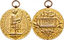 Thematische Medaillen
Ehehalt, Heinrich (1873-1938) zitiert nach Kanellakopoulou-Drossokopoulou = KD. . 
Tragbare, Bronze-vergoldete Prämienmedaille...