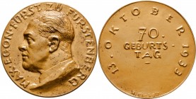 Thematische Medaillen
Ehehalt, Heinrich (1873-1938) zitiert nach Kanellakopoulou-Drossokopoulou = KD. . 
Bronzemedaille 1933. Auf den 70. Geburtstag...