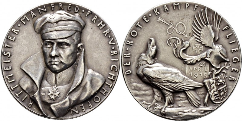 Thematische Medaillen
Goetz, Karl (1875-1950). . 
Mattierte Silbermedaille 191...