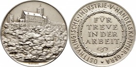Thematische Medaillen
Goetz, Karl (1875-1950). . 
Silberne Prämienmedaille o.J. Für Treue in der Arbeit - von der Ostthüringischen Industrie- und Ha...