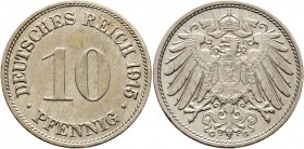 Deutsche Münzen und Medaillen ab 1871
Kleinmünzen. . 
10 Pfennig 1915 G. J. 13.
selten, minimale Randfehler, sehr schön-vorzüglich