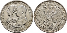 Deutsche Münzen und Medaillen ab 1871
Silbermünzen des Kaiserreiches. MECKLENBURG-SCHWERIN. Friedrich Franz IV. 1897-1918. 
5 Mark 1915 A. Hundertja...