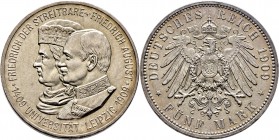 Deutsche Münzen und Medaillen ab 1871
Silbermünzen des Kaiserreiches. SACHSEN. Friedrich August III. 1904-1918. 
5 Mark 1909. Uni Leipzig. J. 139.
...