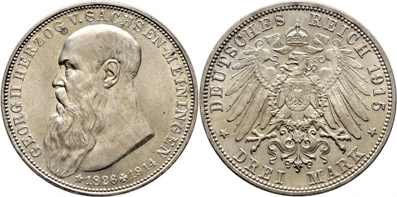 Deutsche Münzen und Medaillen ab 1871
Silbermünzen des Kaiserreiches. SACHSEN-M...