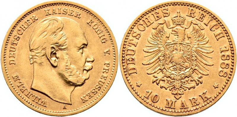 Deutsche Münzen und Medaillen ab 1871
Reichsgoldmünzen. PREUSSEN. Wilhelm I. 18...