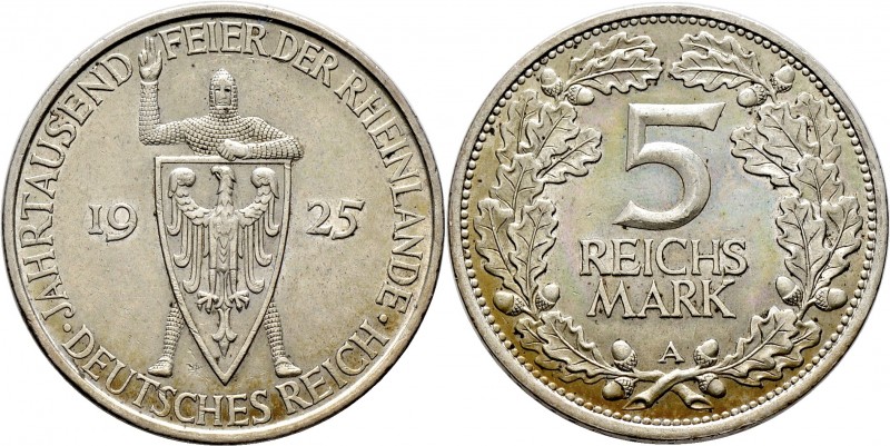 Deutsche Münzen und Medaillen ab 1871
Weimarer Republik. . 
5 Reichsmark 1925 ...