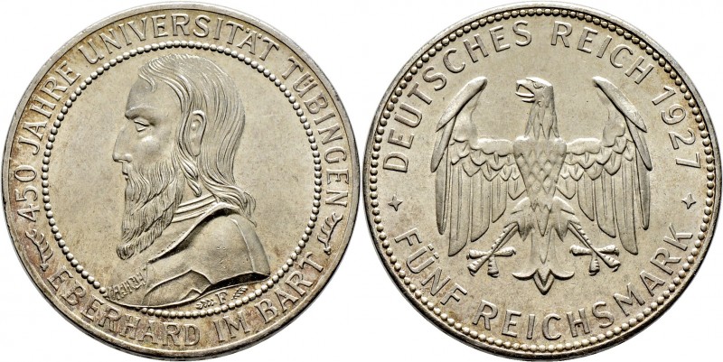 Deutsche Münzen und Medaillen ab 1871
Weimarer Republik. . 
5 Reichsmark 1927 ...