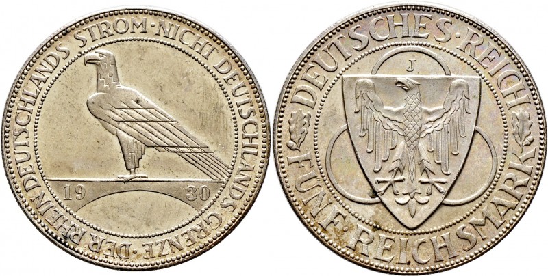 Deutsche Münzen und Medaillen ab 1871
Weimarer Republik. . 
5 Reichsmark 1930 ...