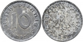 Deutsche Münzen und Medaillen ab 1871
Alliierte Besetzung. . 
10 Reichspfennig 1946 G. J. 375.
selten, vorzüglich