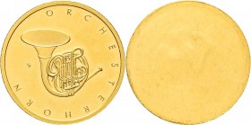 Deutsche Münzen und Medaillen ab 1871
Bundesrepublik Deutschland. . 
50 Euro-Goldmünze 2020. Orchesterhorn aus der Serie "Musikinstrumente". FEHLPRÄ...