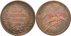 Deutsche Münzen und Medaillen ab 1871
Nebengebiete. Deutsch-Neuguinea. 
10 Neu-Guinea-Pfennig 1894 A. J. 703.
vorzüglich