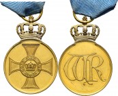 Deutsche Orden und Ehrenzeichen
PREUSSEN. 
Kronen-Orden-Medaille, 1. Form 1888-1916. Kupfer-vergoldet, mit angelöteter offener Krone und Chiffre "WR...