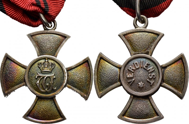 Deutsche Orden und Ehrenzeichen
WÜRTTEMBERG. 
Silbernes Verdienstkreuz 1900-19...