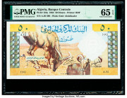 Algeria Banque Centrale d'Algerie 50 Dinars 1.1.1964 Pick 124a PMG Gem Uncirculated 65 EPQ. 

HID09801242017

© 2020 Heritage Auctions | All Rights Re...
