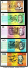 Australia Australia Reserve Bank 50; 100 Dollars ND (1994); ND (1992) Pick 47i; 48d Two Examples PMG Gem Uncirculated 65 EPQ (2); Group Lot of 5 Examp...