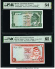 Brunei Government of Brunei 5; 10 Ringgit 1967; 1986 Pick 2a; 8b Two examples PMG Choice Uncirculated 64; Gem Uncirculated 65 EPQ. 

HID09801242017

©...