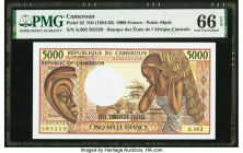 Cameroon Banque des Etats de l'Afrique Centrale 5000 Francs ND (1984-92) Pick 22 PMG Gem Uncirculated 66 EPQ. 

HID09801242017

© 2020 Heritage Auctio...