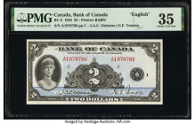 Canada Bank of Canada $2 1935 Pick 40 BC-3 PMG Choice Very Fine 35. 

HID09801242017

© 2020 Heritage Auctions | All Rights Reserved