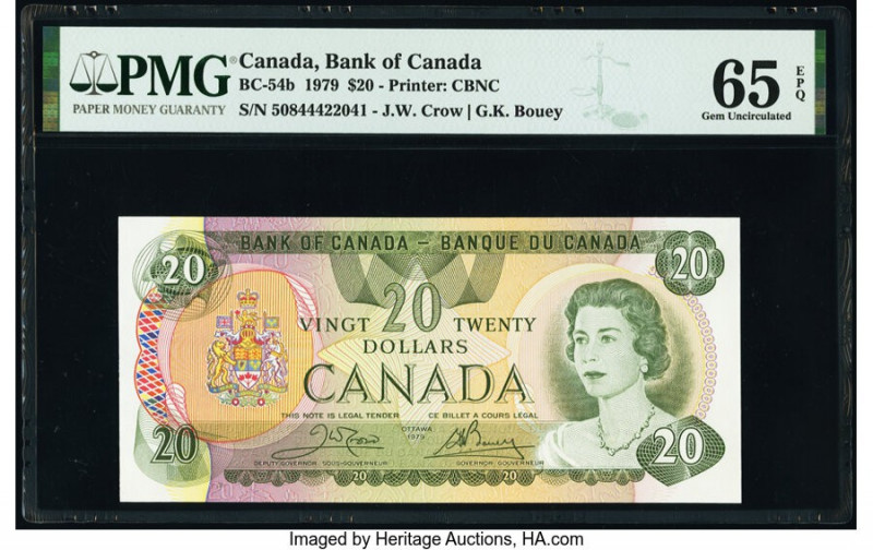 Canada Bank of Canada $20 1979 Pick 93b BC-54b PMG Gem Uncirculated 65 EPQ; Aust...