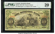 Canada Toronto, ON- Dominion Bank $10 2.1.1925 Pick S1027a Ch.# 220-18-10 PMG Very Fine 20. Erasure.

HID09801242017

© 2020 Heritage Auctions | All R...