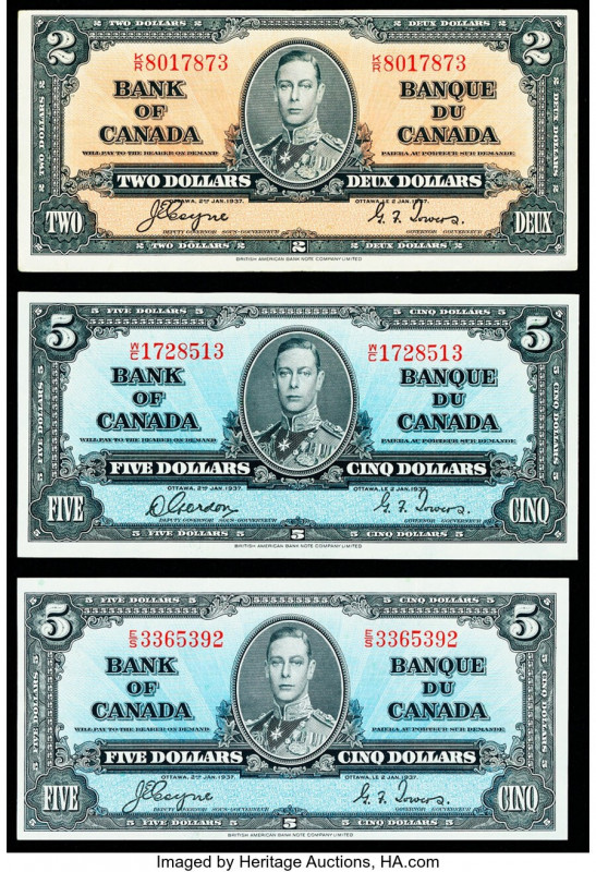 Canada Bank of Canada Group Lot of 3 Examples Very Fine-Extremely Fine. 

HID098...