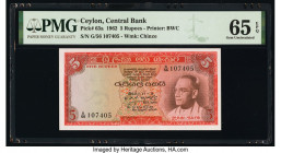 Ceylon Central Bank of Ceylon 5 Rupees 8.11.1962 Pick 63a PMG Gem Uncirculated 65 EPQ. 

HID09801242017

© 2020 Heritage Auctions | All Rights Reserve...
