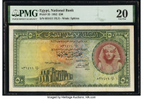 Egypt National Bank of Egypt 50 Pounds 1952 Pick 33 PMG Very Fine 20. Minor rust.

HID09801242017

© 2020 Heritage Auctions | All Rights Reserved