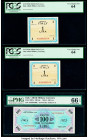 France & Italy Group Lot of 5 Graded Examples PCGS Very Choice New 64 (2); PCGS Banknote Choice UNC 64 PPQ; Extremely Fine 45; PMG Gem Uncirculated 66...