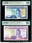 Gibraltar Government of Gibraltar 10; 50 Pounds 1986 Pick 22b; 24 Two Examples PMG Gem Uncirculated 66 EPQ (2). 

HID09801242017

© 2020 Heritage Auct...