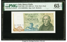 Italy Banco d'Italia 5000 Lire 1973 Pick 102b PMG Gem Uncirculated 65 EPQ. 

HID09801242017

© 2020 Heritage Auctions | All Rights Reserved