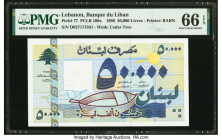 Lebanon Banque du Liban 50,000 Livres 1999 Pick 77 PMG Gem Uncirculated 66 EPQ. 

HID09801242017

© 2020 Heritage Auctions | All Rights Reserved